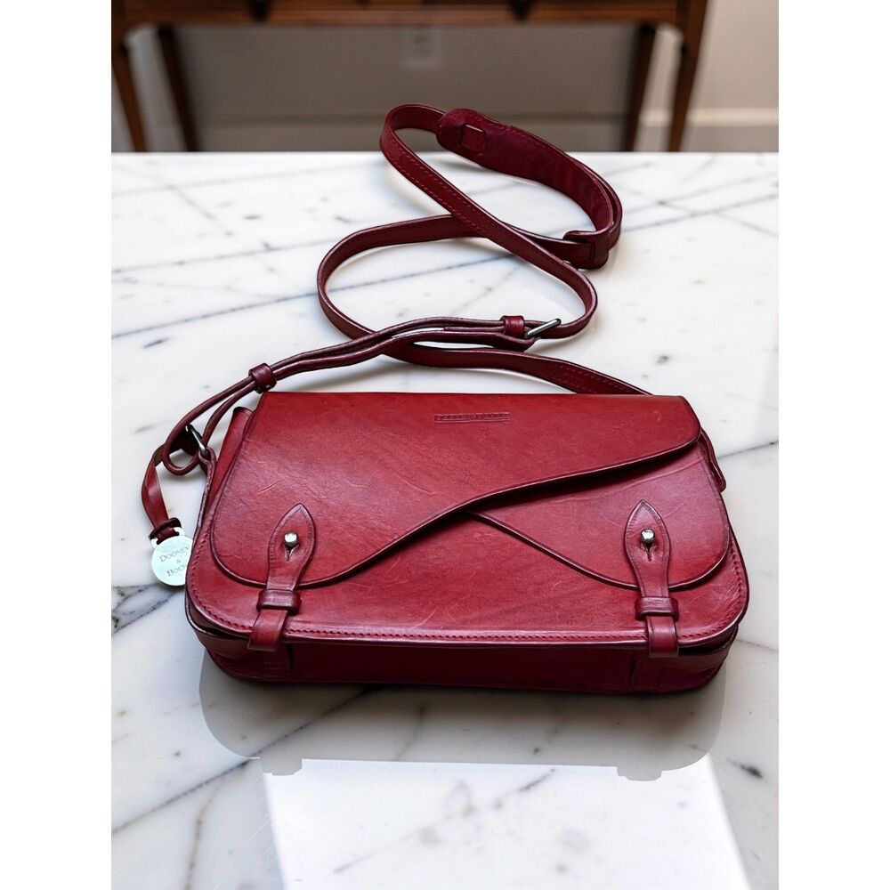 Vintage Dooney & Bourke Double Flap Adjustable Crossbody Bag VERY RARE